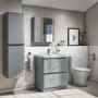800mm Light Grey Freestanding Vanity Unit with Basin - Portland