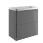 800mm Light Grey Freestanding Vanity Unit with Basin - Portland