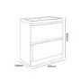 800mm Light Grey Freestanding Vanity Unit with Basin - Portland