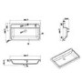 800mm Light Grey Freestanding Vanity Unit with Basin - Portland
