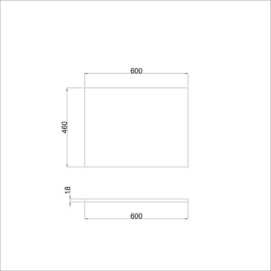 600mm White Wood Effect Wall Hung Countertop Vanity Unit with Basin - Boston