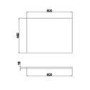 600mm Wall Hung 2 Drawer Vanity Unit White - Boston