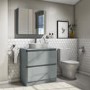 800mm Light Grey Freestanding Countertop Vanity Unit with Basin - Portland