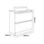 800mm Light Grey Freestanding Countertop Vanity Unit with Basin - Portland