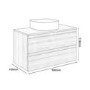 900mm Light Wood Effect Wall Hung Countertop Vanity Unit with Basin - Boston