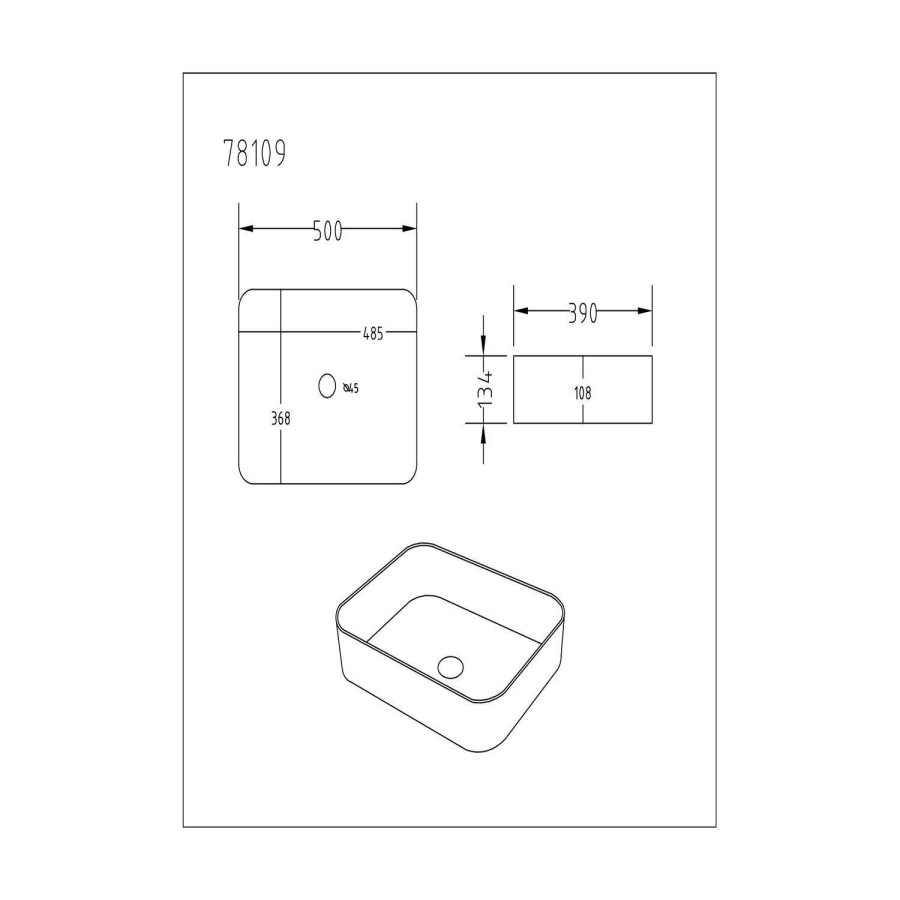 900mm Light Wood Effect Wall Hung Countertop Vanity Unit with Basin - Boston