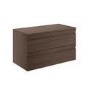900mm Wall Hung 2 Drawer Vanity Unit Dark Oak - Boston