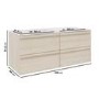 Grade A1 - 1200mm Light Oak Wall Hung Vanity Unit with Basin - Boston