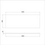 1200mm Dark Wood Effect Wall Hung Countertop Double Vanity Unit with Basins - Boston