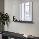 BUN/BeBa_17583/90942 Rectangular Dark Oak Mirror With Shelf 65 x 90cm - Boston
