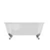 Traditional Back To Wall Bath with Chrome Feet - 1685 x 780mm
