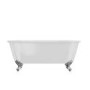 Traditional Back To Wall Bath with Chrome Feet - 1685 x 780mm