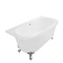 Traditional Back To Wall Bath with Chrome Feet - 1685 x 780mm