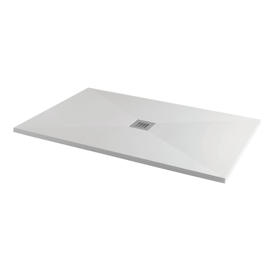 Ultra Low Profile Rectangular Shower Tray 1000 x 800mm Stone Resin - Silhouette