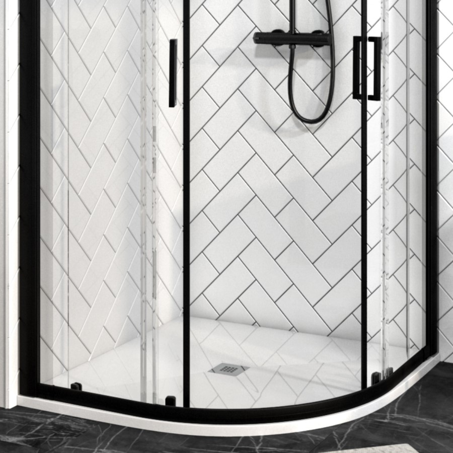 GRADE A1 - Quadrant Ultra Low Profile Shower Tray 900 x 900mm - Silhouette 