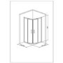 800mm Quadrant Shower Enclosure with Tray - Vega
