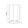 Quadrant Shower Enclosure with Tray Waste & Shower 800mm -  4mm Glass - Vega Range