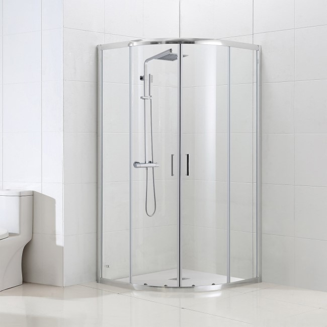 900mm Quadrant Shower Enclosure with Tray - Vega