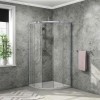 Quadrant Shower Enclosure with Tray Waste &amp; Shower 900 x 900mm - 4mm Glass - Vega Range