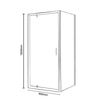 900 x 900mm Pivot Shower Enclosure - Vega