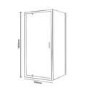 900 x 900mm Pivot Shower Enclosure - Vega