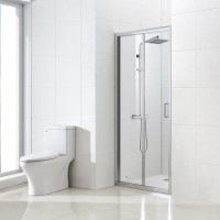 Vega 4mm 800 Bi Fold Shower Door with Silhouette Tray - Waste Included