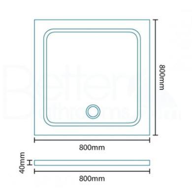 Bi Fold Door Shower Enclosure with Shower Tray 800 x 800mm - 6mm Glass - Aquafloe Range