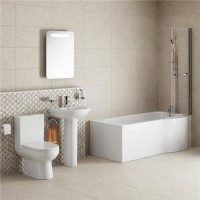 Dee Right Hand P Shape Shower Bath Suite