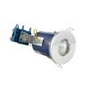Fixed Fire Rated IP65 Chrome Downlight Warm White / Cool White Bulbs-Cool Bulb Colour-Single
