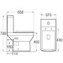 Grade A1 - Close Coupled Toilet with Soft Close Seat - Tabor