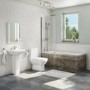 Tabor 1700 Straight Bath Suite - Grey Wood Panel