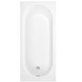 Single Ended Shower Bath with Front Panel & Chrome Bath Screen 1600 x 700mm - Alton