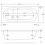 Cornell Single Ended Standard Bath - 1600 x 700mm