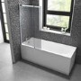 Alton Single Ended Straight Bath with Juno Shower Bath Screen - 1700 x 700 
