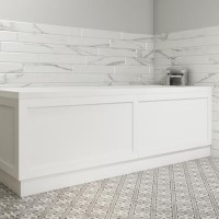 Wooden Matt White 1700mm Bath Front Panel - Baxenden Wooden Matt White 1700mm Bath Front Panel - Baxenden