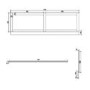 Wooden Matt White 1700mm Bath Front Panel - Baxenden