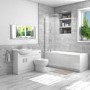 Classic Straight Bath Combi Unit and Addison BTW Toilet 