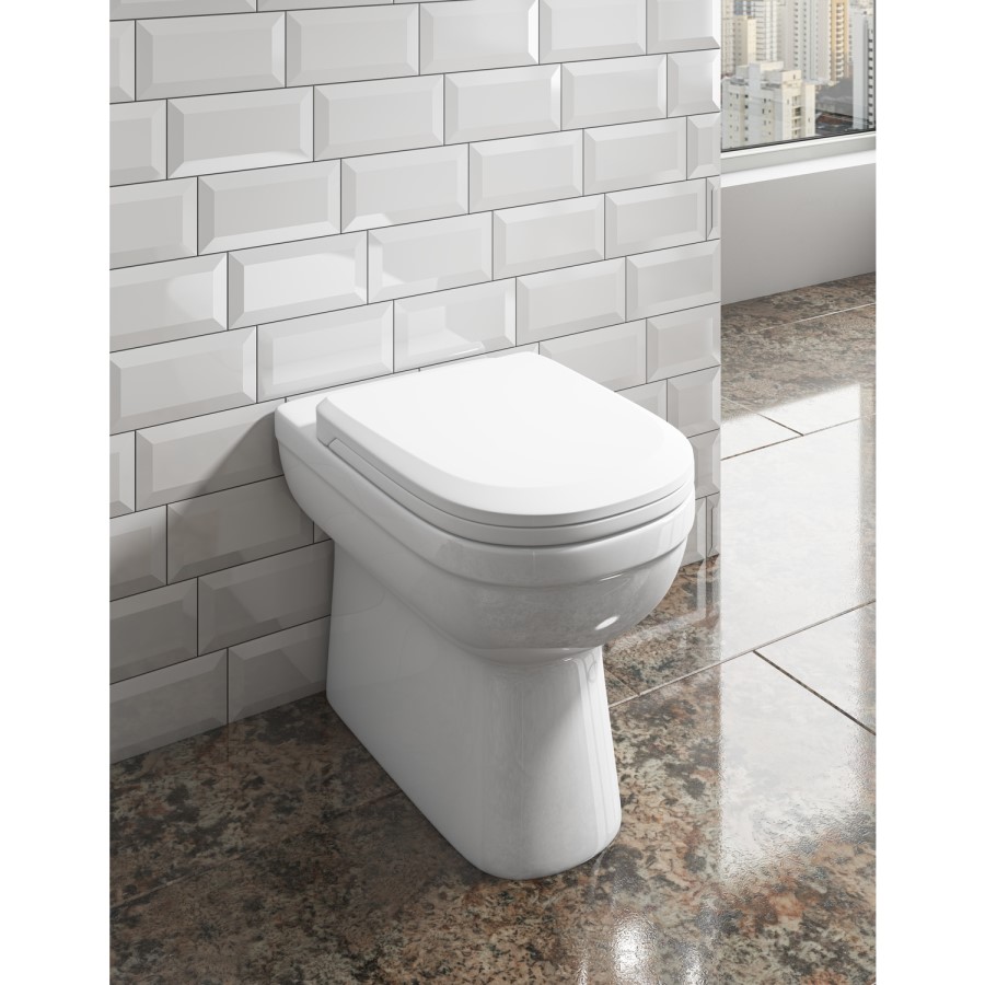 Classic Straight Bath Combi Unit and Addison BTW Toilet 