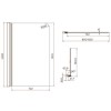 Single Ended Shower Bath with Front Panel &amp; Chrome Bath Screen 1700 x 700mm - Alton