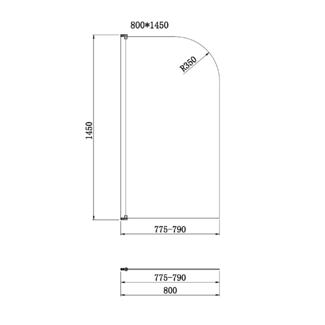 Single Ended 1700mm Shower Bath with Toilet Basin Panels and Bath Screen - Alton