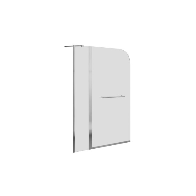 Chrome Hinged Shower Bath Screen 1450 x 1050mm - Zibal