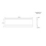 1800 x 800 Rutland Single Ended Square Bath with Front Panel & Hinged 6mm Chrome Bath Screen with Fixed Panel & Towel Rail