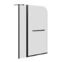 Black Hinged Shower Bath Screen 1450 x 1050mm - Zibal
