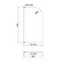 J Shape Shower Bath Right Hand with Front Panel & Hinged Black Bath Screen 1700 x 750mm - Jersey