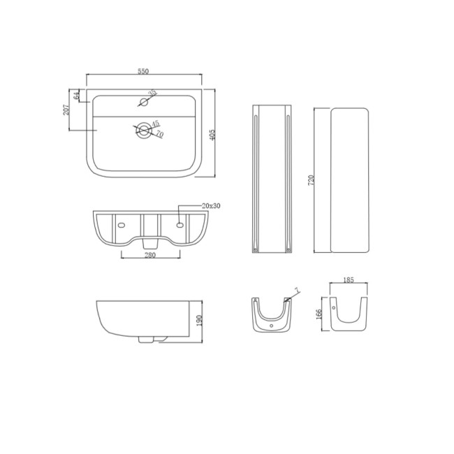 Single Ended 1500mm Shower Bath Suite with Toilet Basin & Panels - Rutland