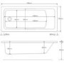 Simpson Single Ended Standard Bath - 1700 x 700mm