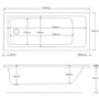 Single Ended 1700 x 750mm Shower Bath Suite with Toilet Basin & Panels - Rutland