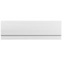 1800 x 800 Rutland Single Ended Round Bath with Hinged 1450mm 6mm Chrome Bath Screen with Towel Rail and Front Panel