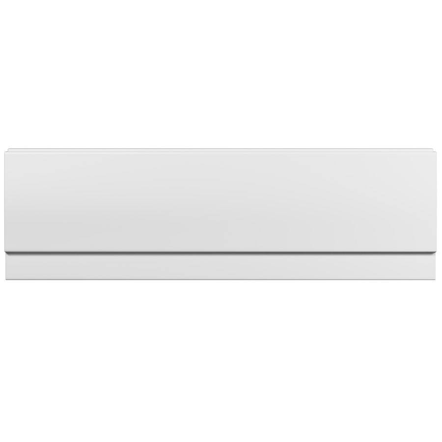 1800 x 800 Rutland Single Ended Round Bath with Hinged 1450mm 6mm Chrome Bath Screen with Towel Rail and Front Panel