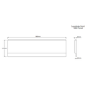 1800 x 800 Rutland Single Ended Round Bath with Hinged 1450mm 6mm Chrome Bath Screen with Towel Rail and Front Panel